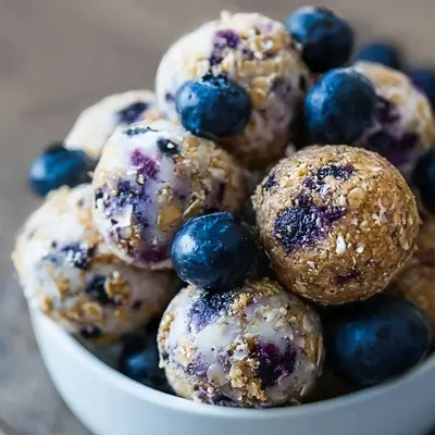 Blueberry Cheesecake Protein Bites: Healthy No-Bake Snack