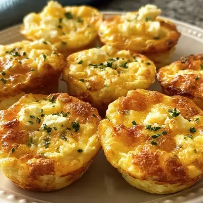 Cheesy Cottage Cheese Egg Bites in Muffin Tins