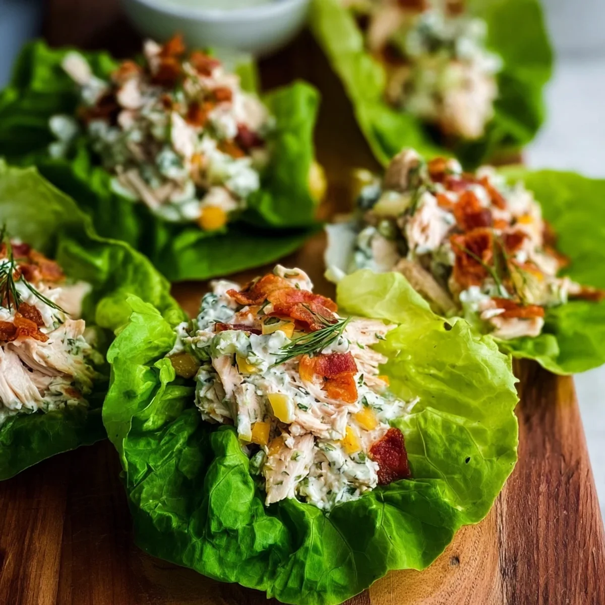 Chicken Turkey Ham Ranch Lettuce Wraps | Low Carb & Quick