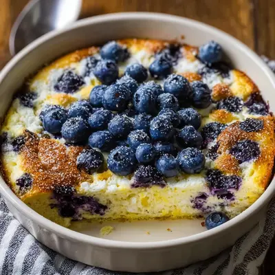 Creamy Blueberry Cottage Cheese Breakfast Bake Recipe