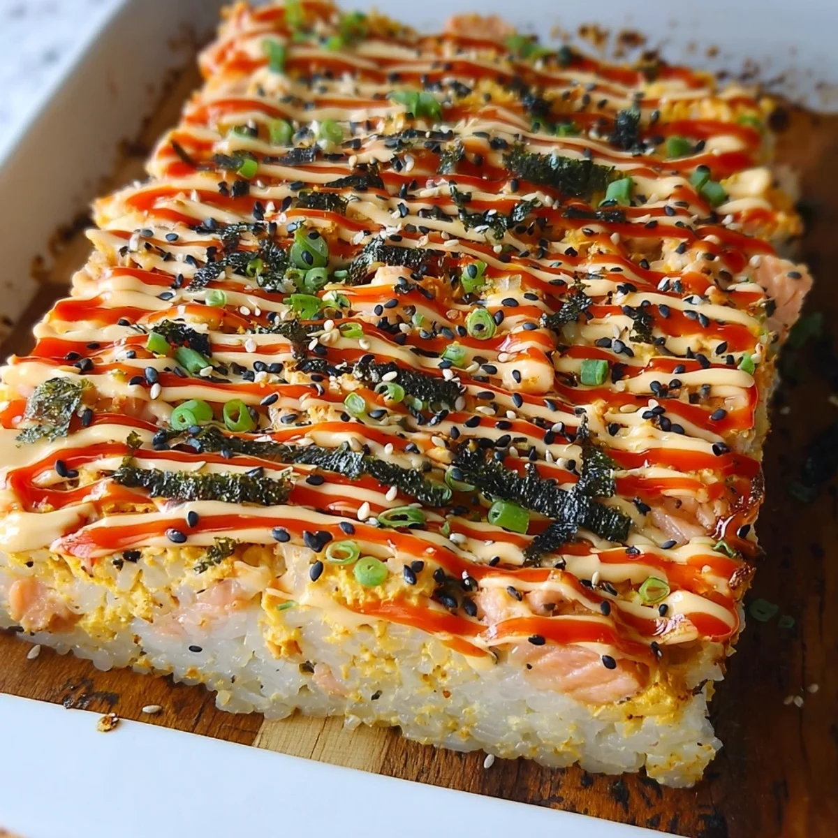 Creamy Salmon Sushi Bake: Easy Family Dinner