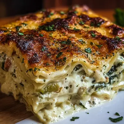 Creamy Vegetable Lasagna with White Sauce