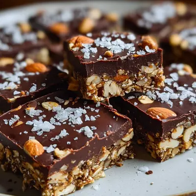 Dark Chocolate Sea Salt Nut Bars: Easy Healthy Snack
