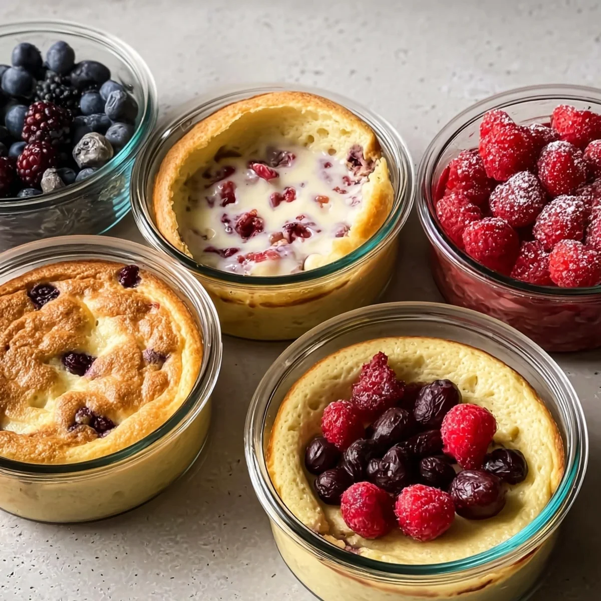 Fluffy Baked Protein Pancake Bowls | Easy Meal Prep