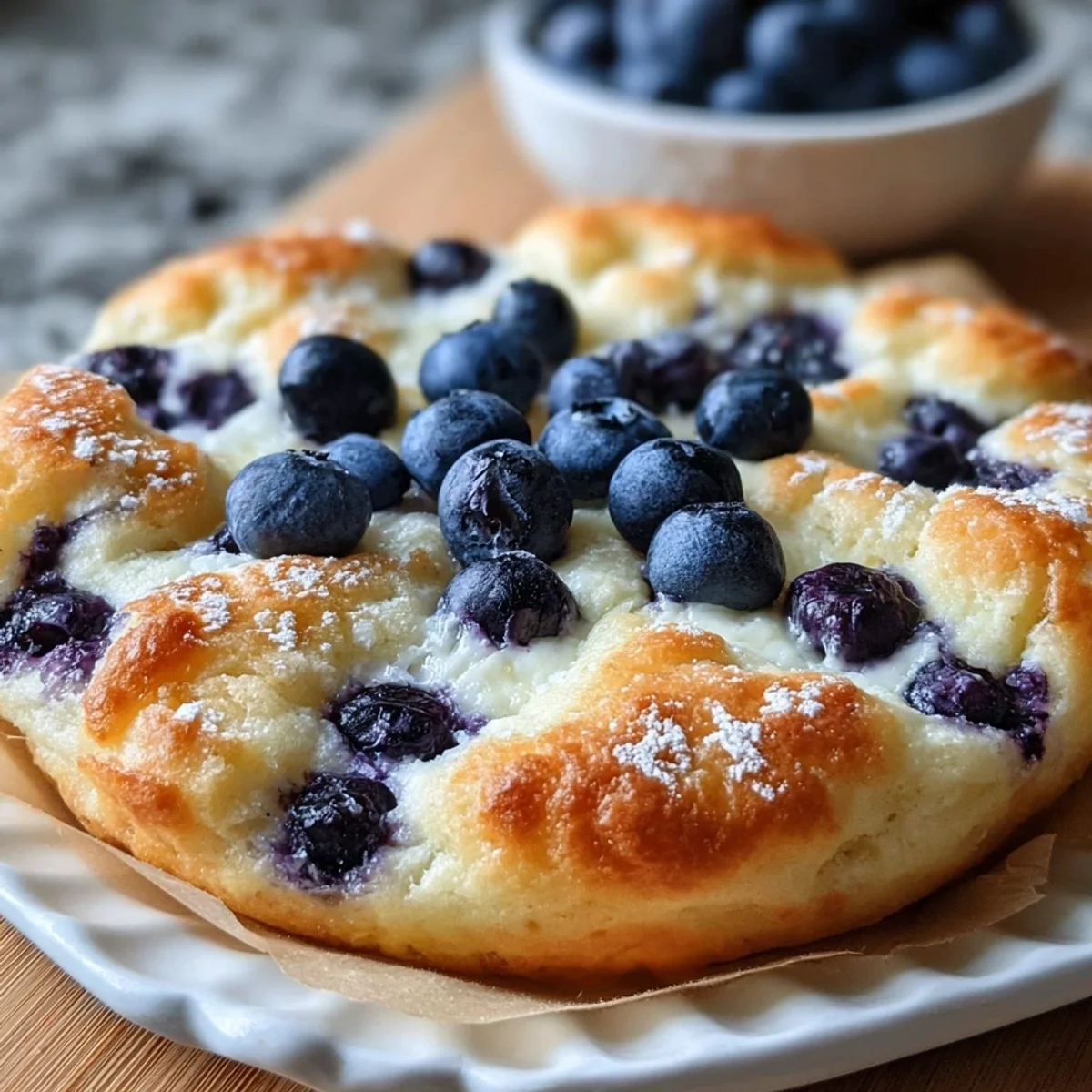 Fluffy Cottage Cheese Blueberry Cloud Bread: Healthy & Low-Carb