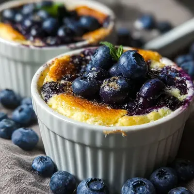High Protein Baked Blueberry Cottage Cheese Bowl