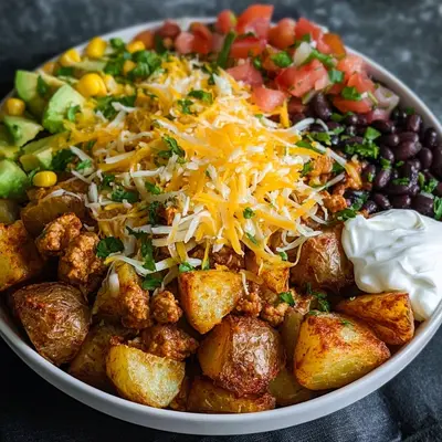 Loaded Potato Taco Bowl: High Protein Meal Prep