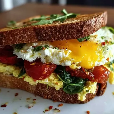 Mediterranean Breakfast Sandwich: Quick, High-Protein