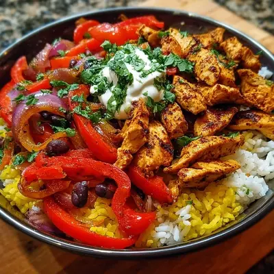 Quick Chicken Fajita Rice Bowls: High Protein Meal Prep