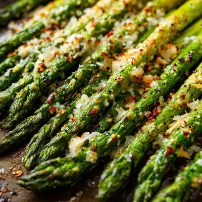 Roasted Asparagus & Turkey Ham with Parmesan