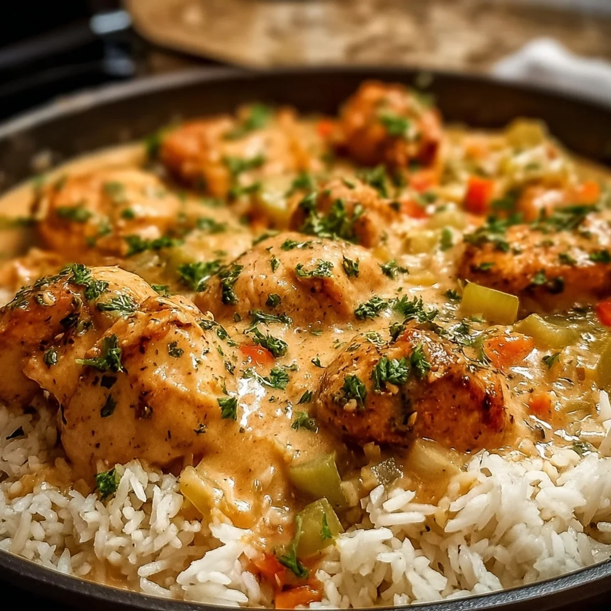 Smothered Chicken and Rice: Southern Comfort Meal