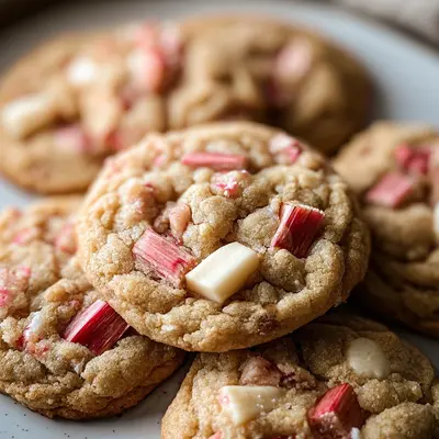 Soft Brown Sugar Rhubarb Cookies Recipe