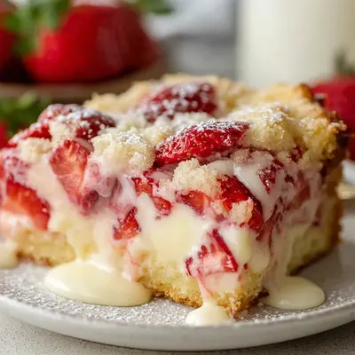 Strawberry Rhubarb Custard Dessert
