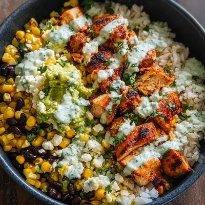 Street Corn Chicken Rice Bowl: 30-Minute, High-Protein