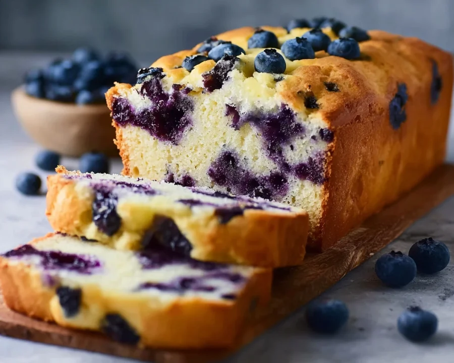 Cottage Cheese Blueberry Bread: High Protein & Moist