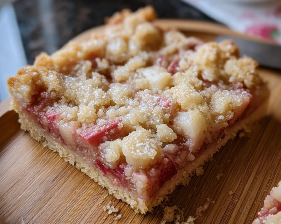 Easy Rhubarb Bars with Buttery Shortbread Crust