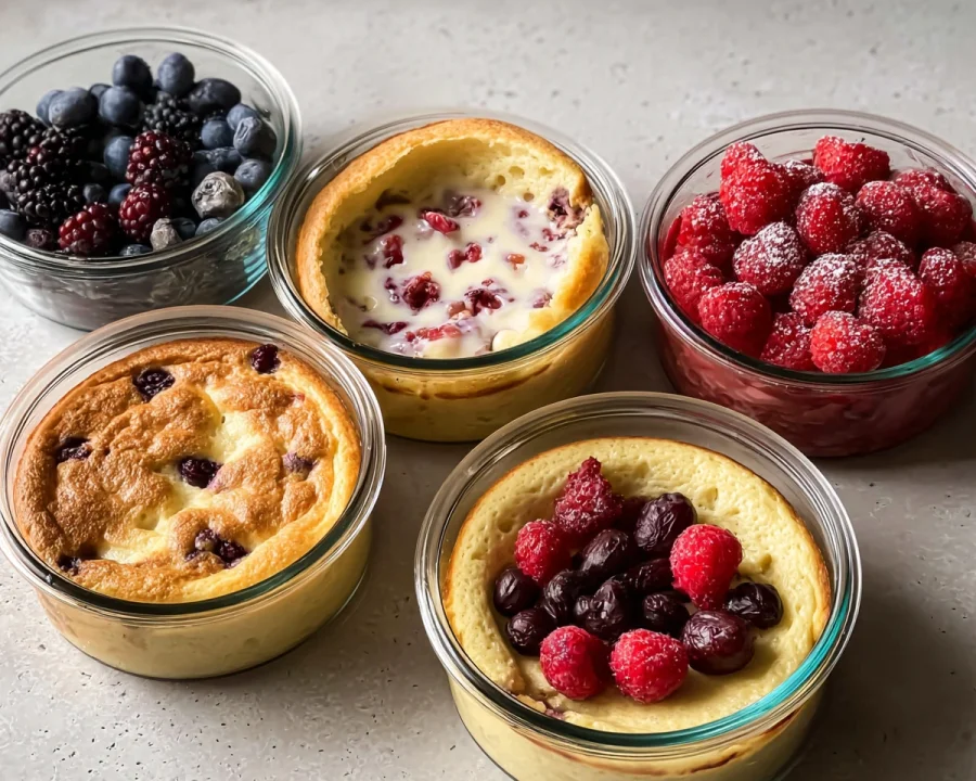 Fluffy Baked Protein Pancake Bowls | Easy Meal Prep