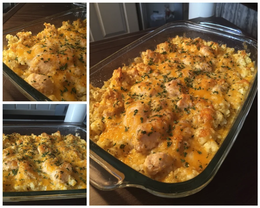 Healthy Chicken Cauliflower Rice Casserole Recipe