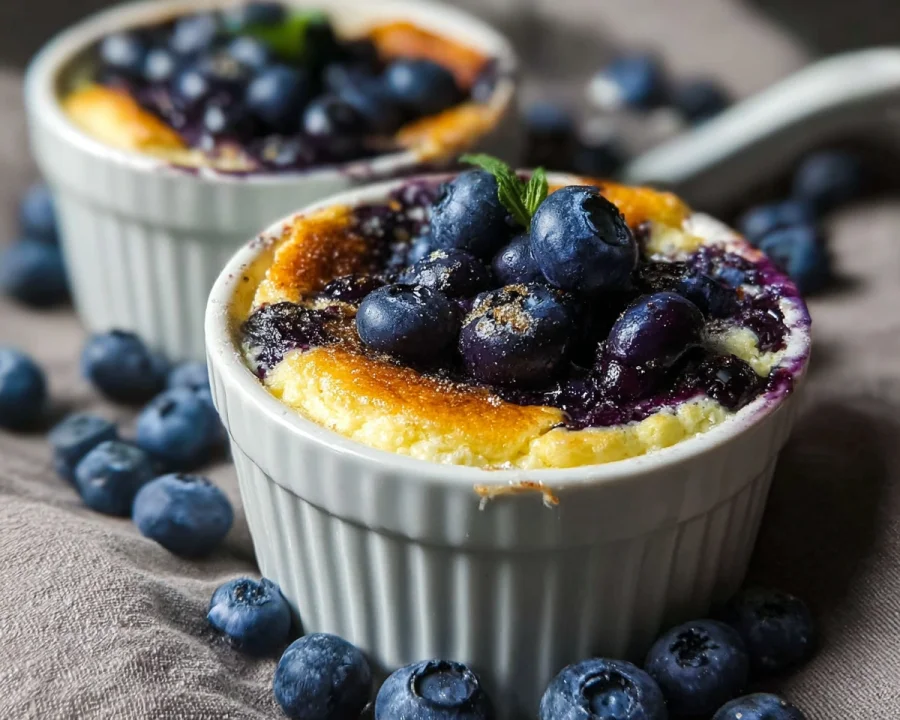High Protein Baked Blueberry Cottage Cheese Bowl