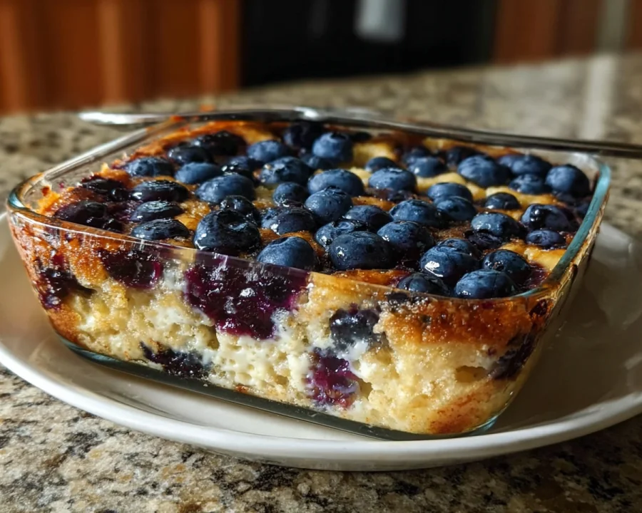 High Protein Blueberry Cottage Cheese Breakfast Bake