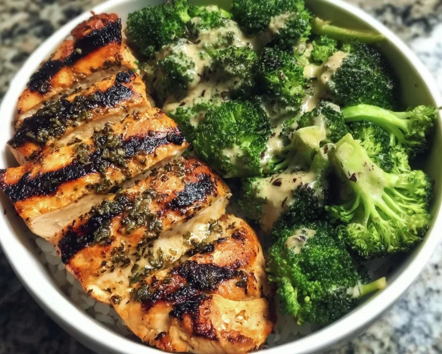 High Protein Grilled Chicken & Broccoli Bowls