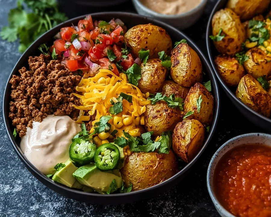 High-Protein Potato Taco Bowls: Meal Prep Friendly