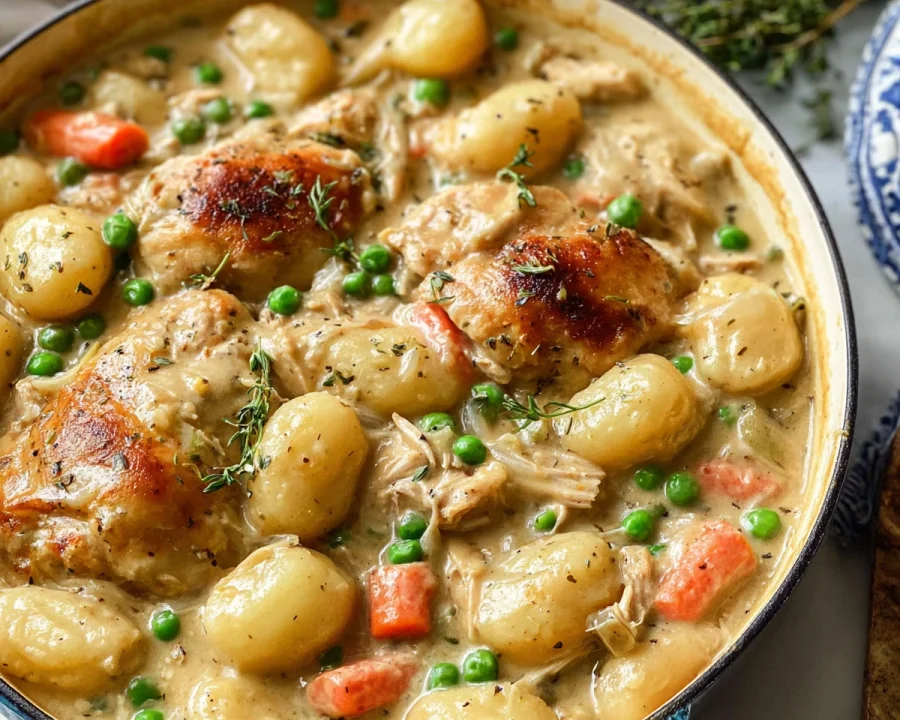 One Pot Gnocchi Chicken Pot Pie Recipe