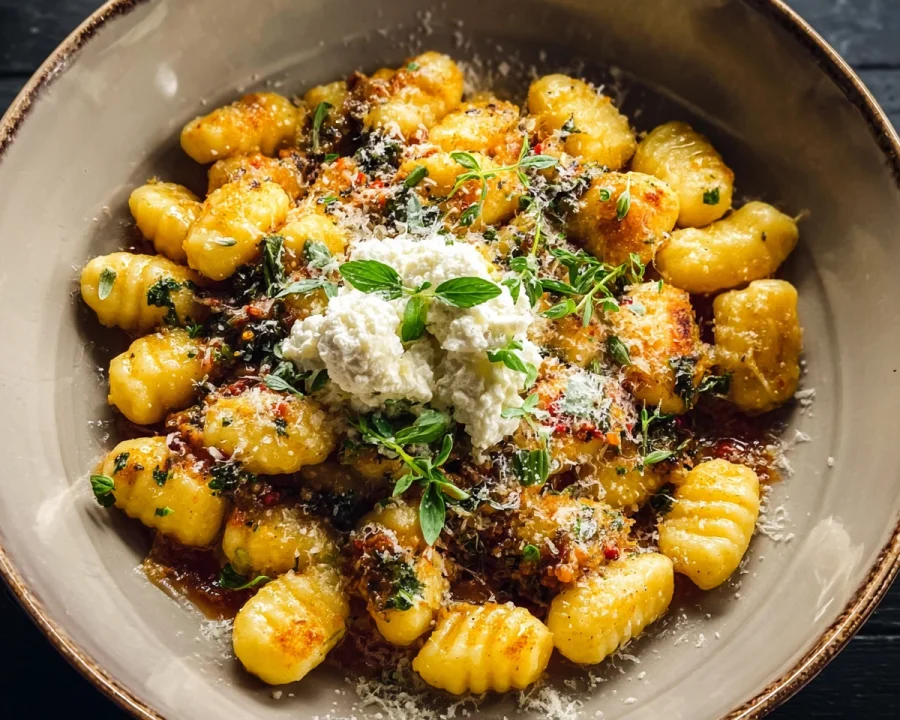 Rich Millionaire Gnocchi with Herbed Ricotta