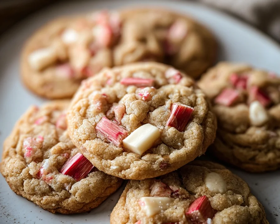 Soft Brown Sugar Rhubarb Cookies Recipe