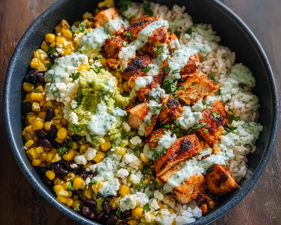 Street Corn Chicken Rice Bowl: 30-Minute, High-Protein