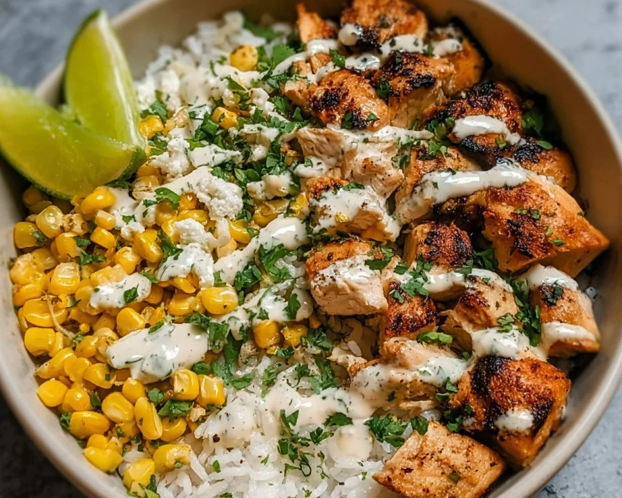 Street Corn Chicken Rice Bowl: High-Protein Meal Prep