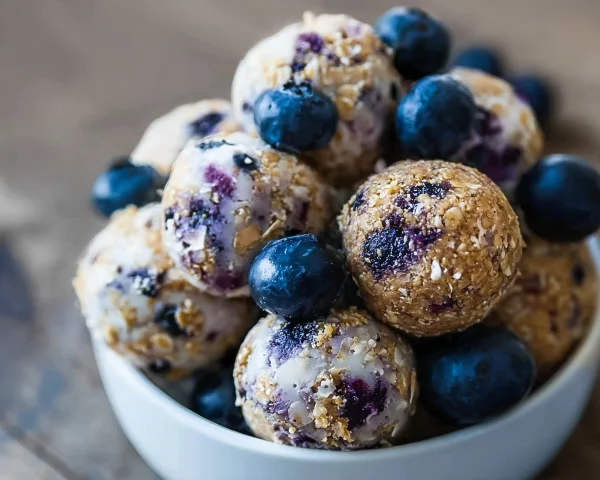 Blueberry Cheesecake Protein Bites: Healthy No-Bake Snack