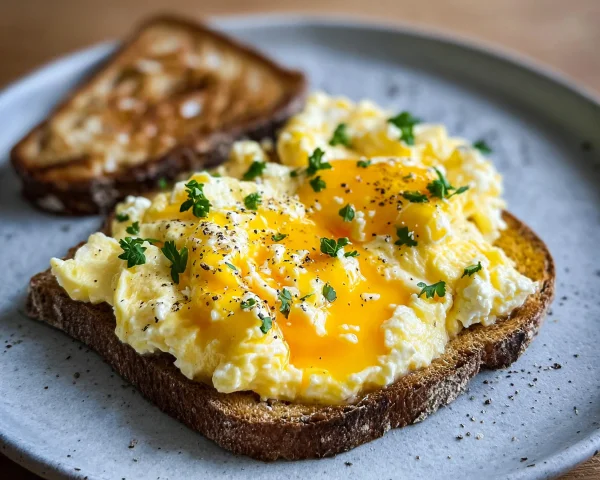 Creamy Scrambled Eggs with Cottage Cheese | Protein Breakfast