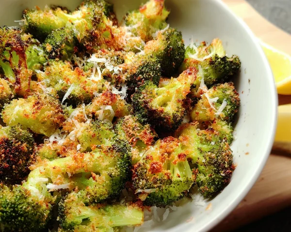 Crispy Parmesan Crusted Broccoli Florets in 20 Mins
