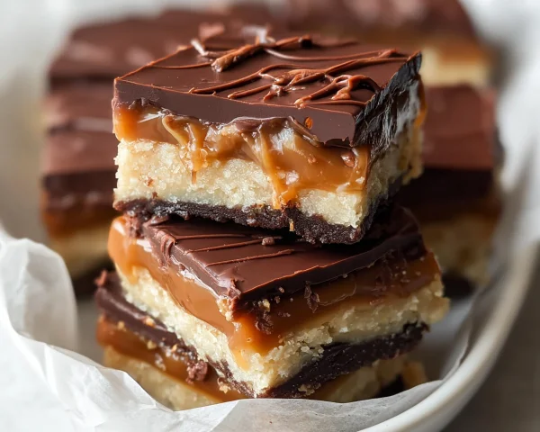Decadent Low Carb Millionaire Bars