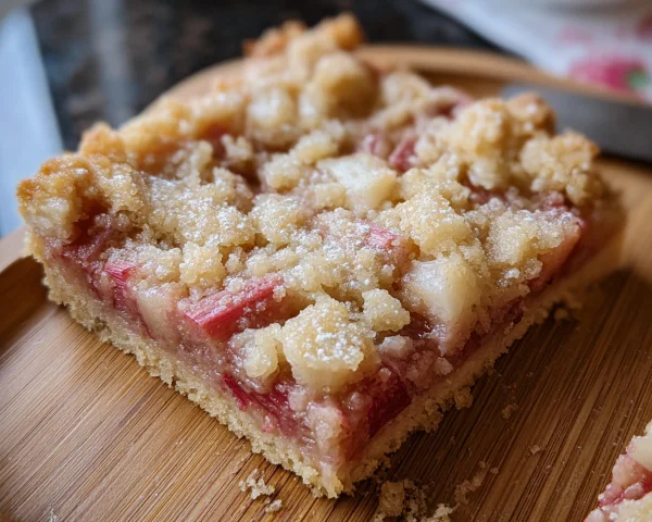 Easy Rhubarb Bars with Buttery Shortbread Crust
