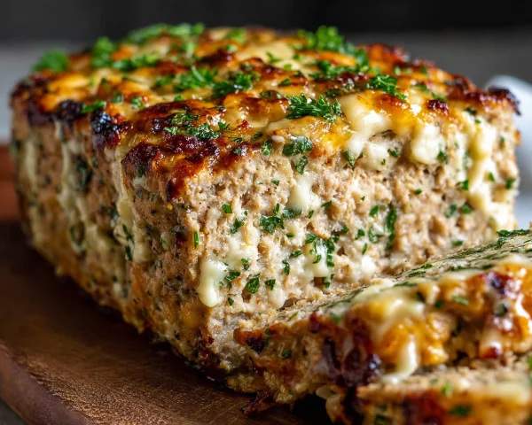 Garlic Parmesan Chicken Meatloaf: Tender & Flavorful