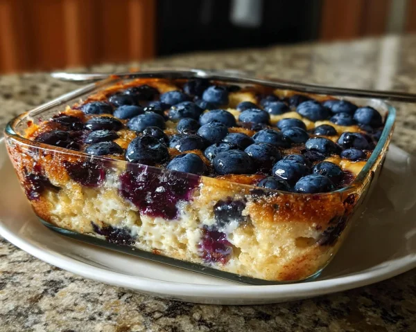 High Protein Blueberry Cottage Cheese Breakfast Bake