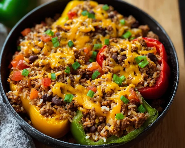 High Protein Unstuffed Peppers | Easy One-Pan Meal Prep