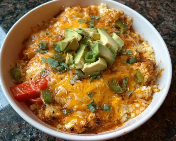 Low-Carb High Protein Cottage Cheese Enchilada Bowl
