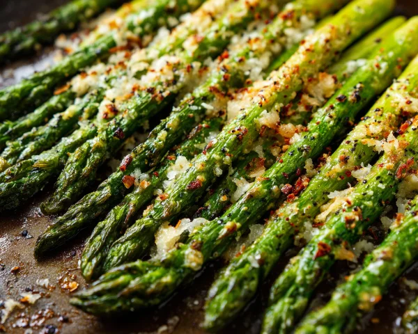 Roasted Asparagus & Turkey Ham with Parmesan