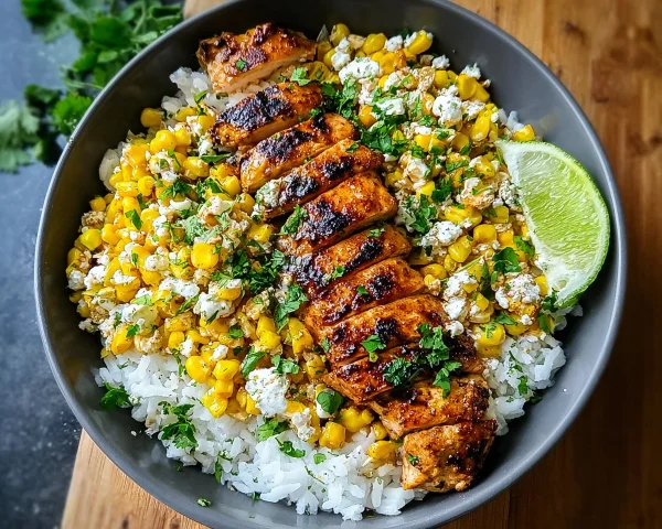 Street Corn Chicken Bowls: High Protein Meal Prep Recipe