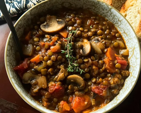 Vegan Lentil Mushroom Stew: Hearty & High-Protein Dinner